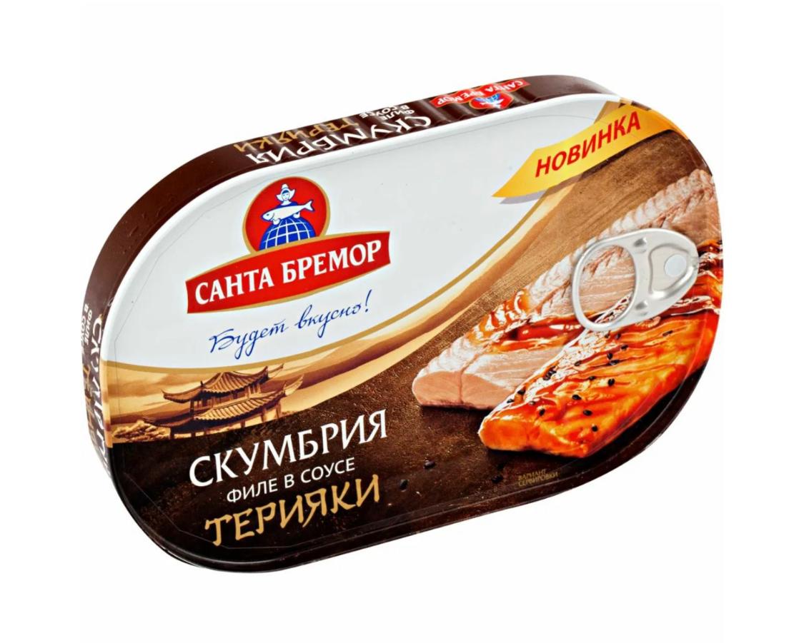 Скумбрия филе в соусе ТЕРИЯКИ 190g